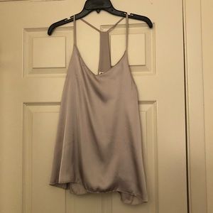 Silver silk tank